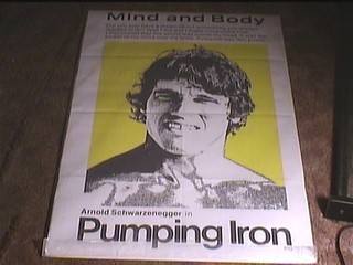 PUMPING IRON "B" 1977 ORIG 27X41 MOVIE POSTER RARE SCHWARZENEGGER BODY BUILDING