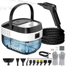 Granarbol 2500W High Pressure Steam Cleaner Handheld, 1600ML, Black and White