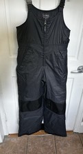 L.L. Bean Kids Cold Buster Snow Bib, Black w/ Adjustable Buckle Straps Size 12