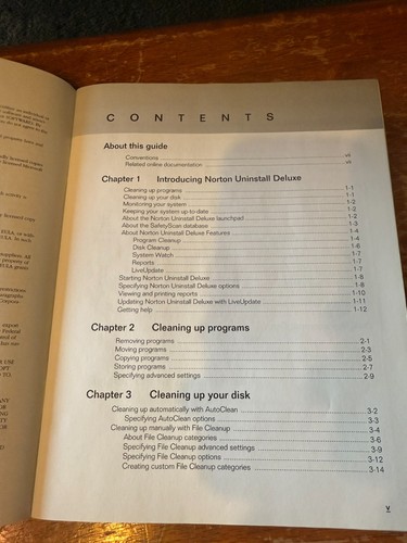 ⭐️⭐️ 1997 Norton Uninstall Deluxe Symantec Windows NT 95 PC User Guide Book - Picture 2 of 4