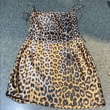 Leopard Print Fashion Slayer Party Mini Dress Fashion Nova size Medium NEW