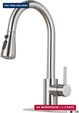 Kitchen Faucet with Pull Down Sprayer - Brushed Nickel Single Handle Kitchen Fau
