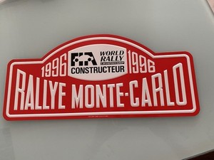 Plaque Métal Officielle Rallye Monte Carlo 2018 - 30,5x15,5 Cm - Neuve - Monaco