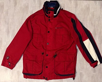 Y2K Tommy Hilfiger Performance Waterstop Boys Colorblock Down Nylon Jacket L
