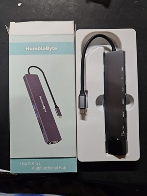 HumbleByte USB-C Multiport Hub HDMI USB 3.0 USB-C SD MicroSD Black