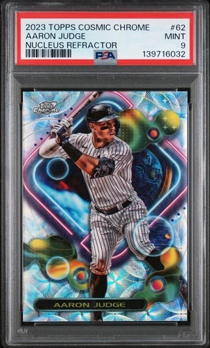 2023 Topps Cosmic Chrome Aaron Judge #62 Nucleus Refractor PSA 9