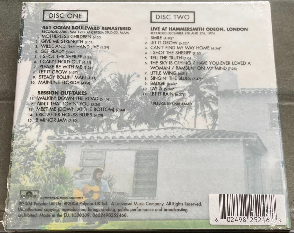 Eric Clapton: 461 OCEAN BOULEVARD - 2CD 30th Anniv. Deluxe Ed. - Digipak - NEU! - Bild 2 von 3