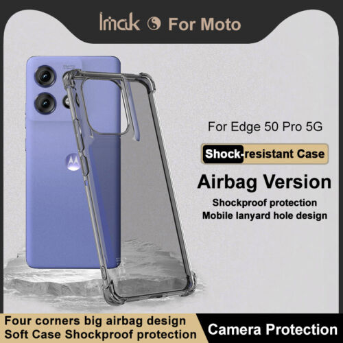 IMAK für Motorola Edge 50 Pro, stoßfest 4 Airbags TPU durchsichtige Softcase Abdeckung - Bild 13 von 13