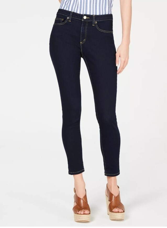 手元に在庫あり即発送サイズ４ Michael Kors Selma Skinny Jeans MICHAEL KORS Selma High-Rise Stretch Skinny Jeans Dark Wash