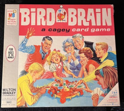 Vintage 1966 Bird Brain Cagey Card Game Family Game Night Must See