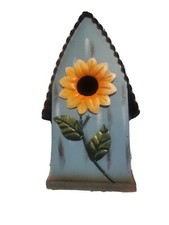 Hanging Bird House Bird Wood With Mental Top