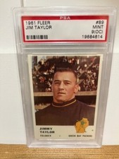 1961 Fleer - #89 Jim Taylor - PSA Graded 9 - Green Bay Packers - Cards