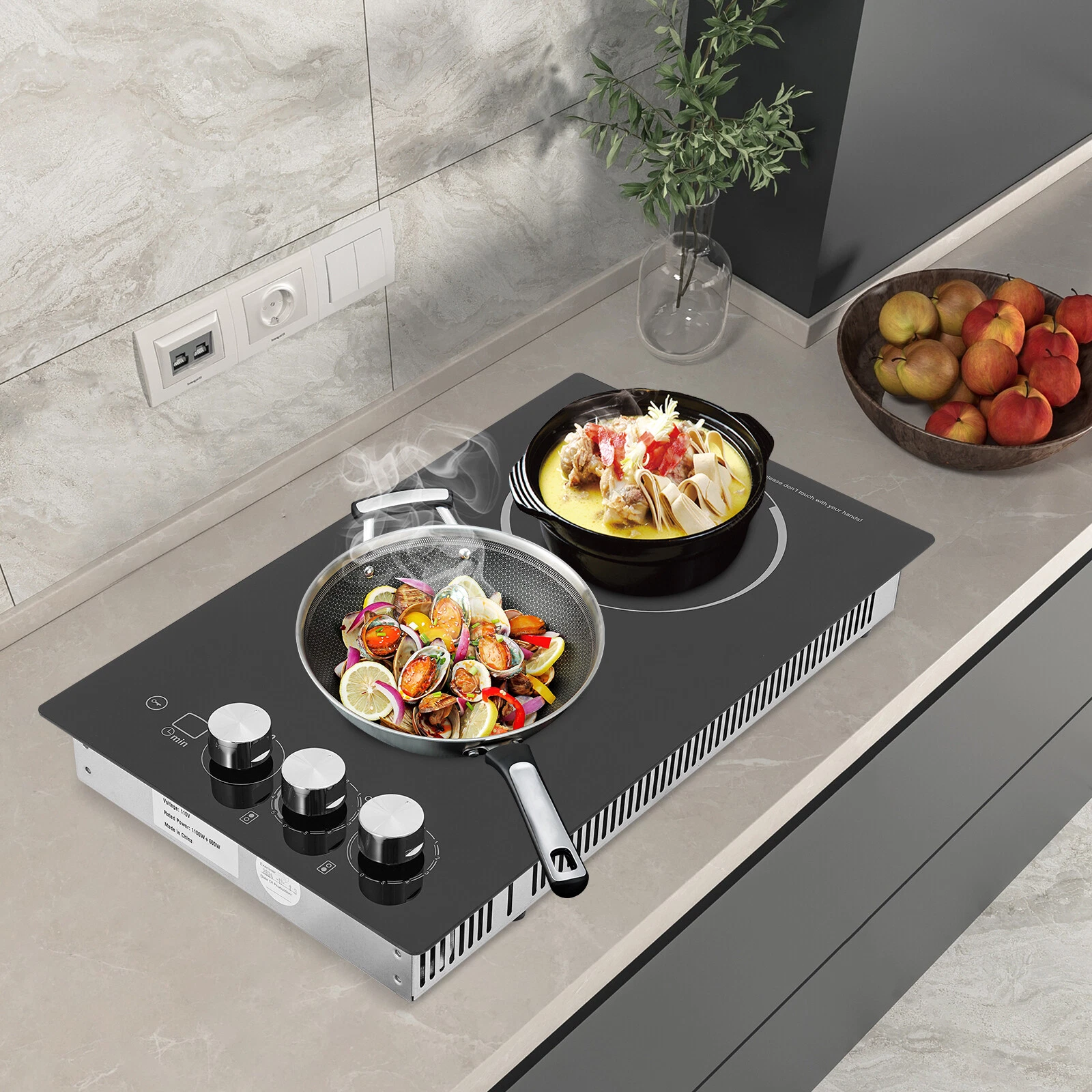 C23-M 2 Electric Cooktop Electric Stovetop 2 Burners Electric Ceramic Cooktop