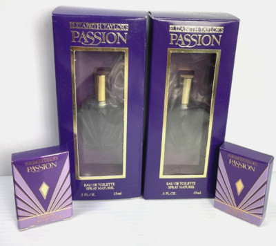 ELIZABETH TAYLOR PASSION Fragrance Set- 2x EDT , 2 X EDP *VINTAGE