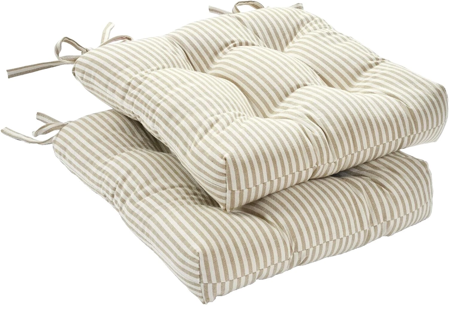 Muebles de patio de rayas de algodón cojines y almohadillas