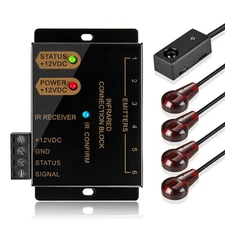 IR Repeater Extender Infrared Remote Control Kit Emitter Blaster Receiver Cable