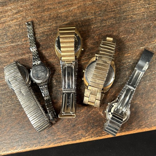 Vtg Watch Lot (5) Digital LCD Wristwatch Phaser NelSonic Swiss Case CompuChron a - Picture 2 of 14