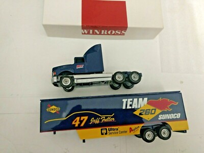VINTAGE WINROSS 1/64 TRACTOR TRUCK   Sunoco no 47 Jeff Fuller  Team 260 NASCAR