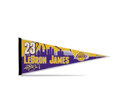LA Lakers NBA Pennant Los Angeles Lakers LeBron KING James 12x30