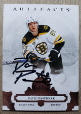 David Pastrnak Signed 2017 Upper Deck Autograph Hockey Card JSA Certified Auto