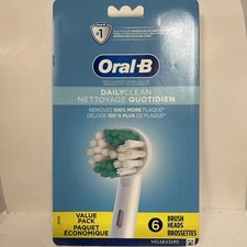 Oral-B Daily Clean Electric Toothbrush Replacement Brush Heads Refill, 6 Count