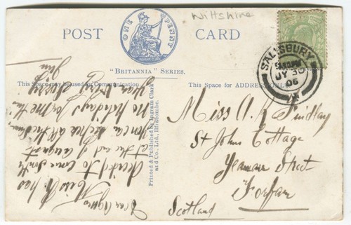 BOAT TRAIN DISASTER AT SALISBURY - Wiltshire Railway Postcard - Picture 2 of 2