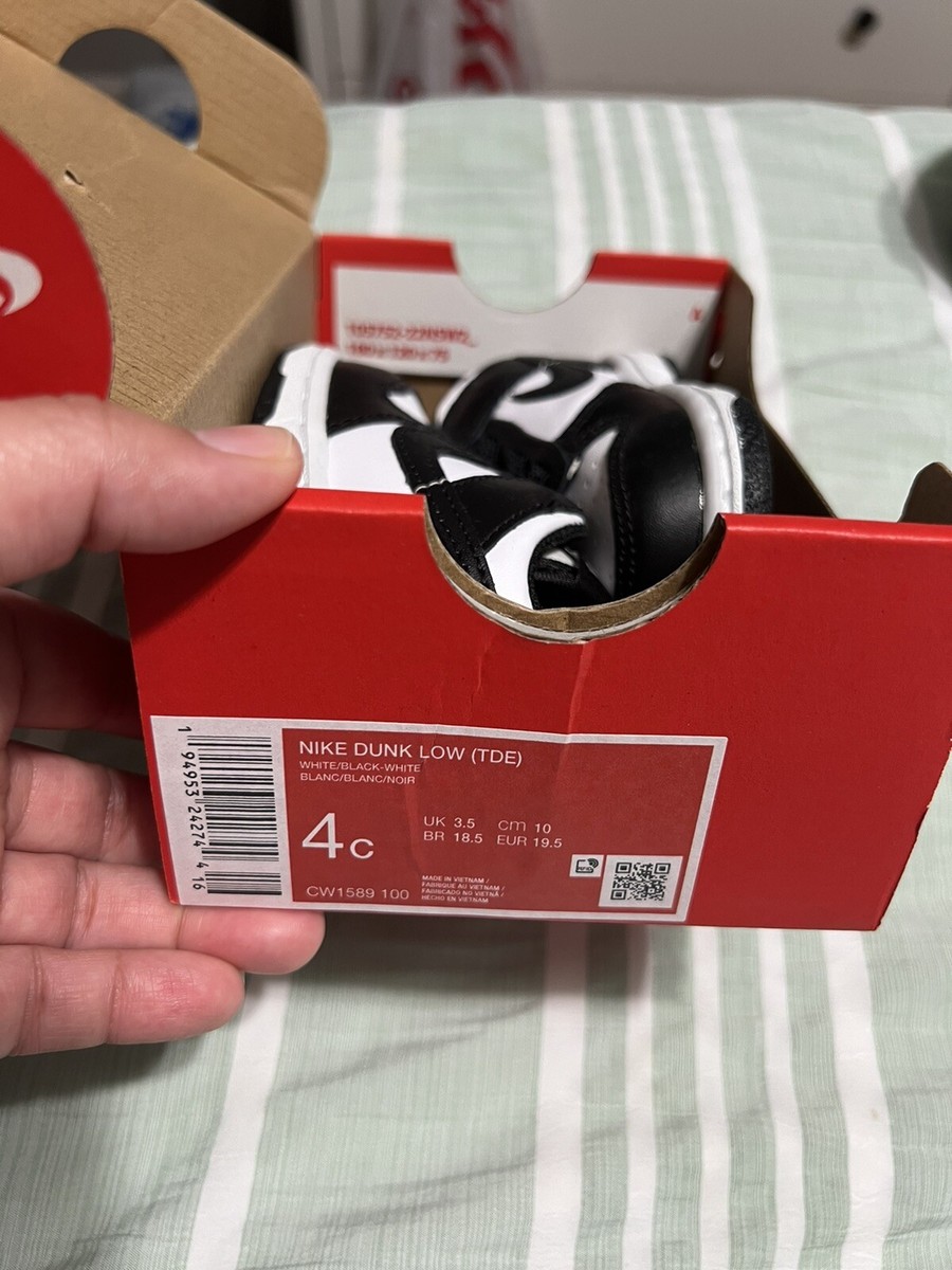 Size 3 - Nike Dunk Low Retro White Black Panda Sneaker for sale