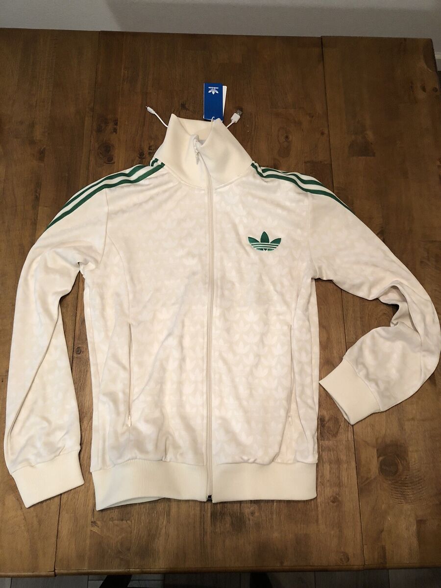 Adidas Adicolor 70S MONOGRAM TRACK TOP Wonder White Trefoil Adidas Adicolor 70S MONOGRAM TRACK TOP Wonder White Trefoil