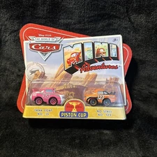 Disney Cars Movie Mini Adventures Tank Coat & No Stall Toy Car Set Brand New
