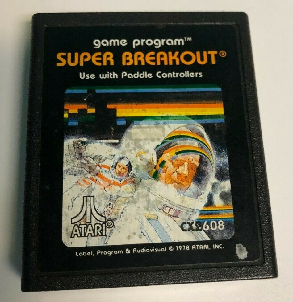 Arcade Atari 2600 Game Program Super Breakout Cartridge (WORKING!)