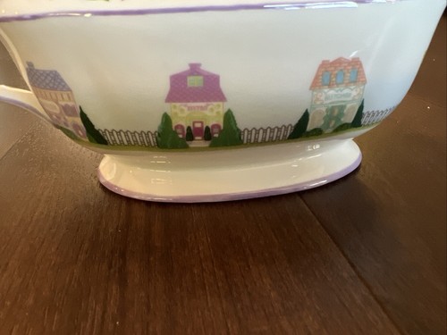 The Lenox Village Piatto da Collezione Gravy Boat e Stand 2 pz Case Porcellana - Foto 11 di 23