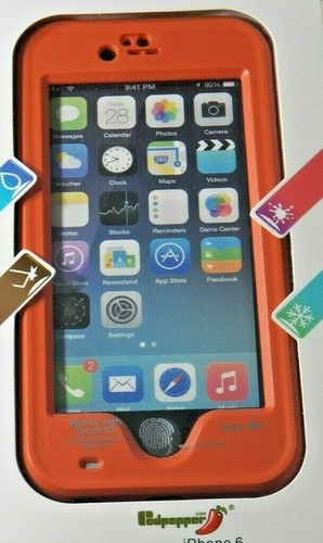 Apple iPhone 6/6S 4.7 Case Waterproof Shockproof iPhone Cover Redpepper Orange - Photo 6/7