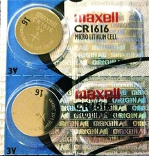 CR 1616 MAXELL LITHIUM BATTERIES (2 piece) 3V watch New Authorized Seller