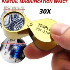 30x Jeweler's Loupe Magnifier Eye Lens High Magnified Glass Jewelry Detect