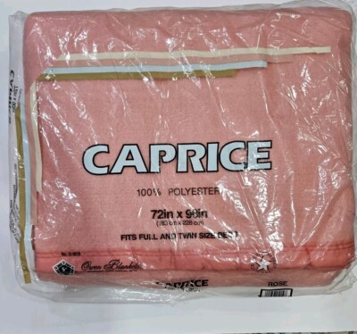 Vintage Owen Caprice 72'' x 90'' Polyester Blanket Full/Twin Rose New