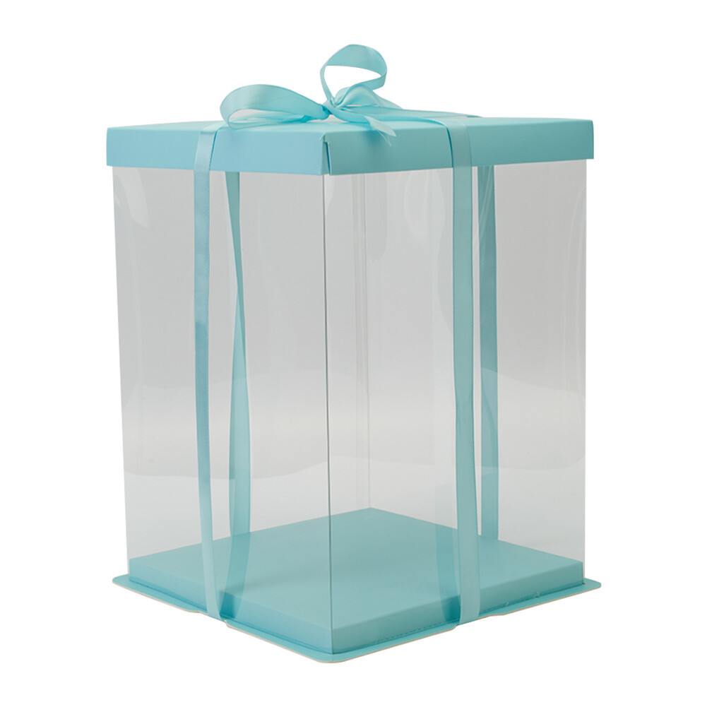 Clear PVC Gift Boxes Cake Candy Packaging Transparent Box Wedding