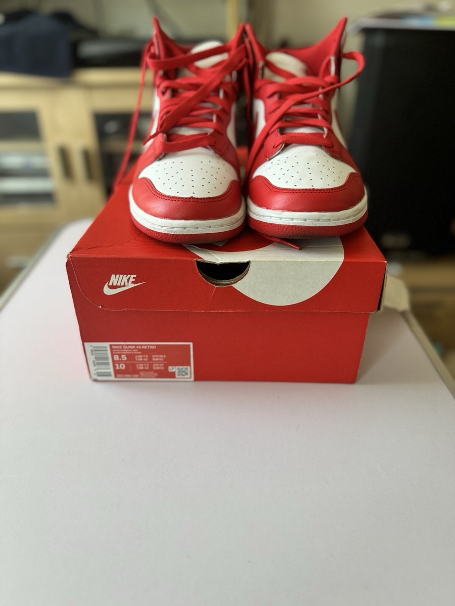 Size Nike Dunk High Championship Red UK