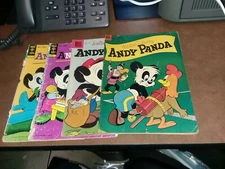 Andy Panda 4 Issue Golden Bronze Age Dell Gold Key Comics Lot Run Set Collection