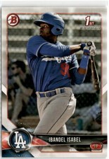 2018 Bowman 1st Ibandel Isabel RC #BD47 Los Angeles Dodgers Baseball