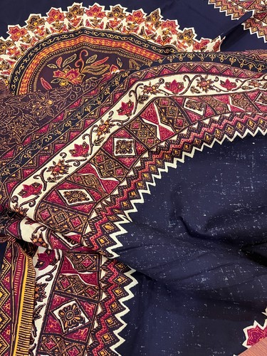 Cotton Fabric Tablecloth Sari African Java Veritable Hollandaise 72 X 44" - Picture 6 of 6