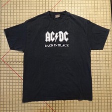 Y2K 2003 BC ETHIC ACDC Back In Black Band Shirt sz XL Made In USA