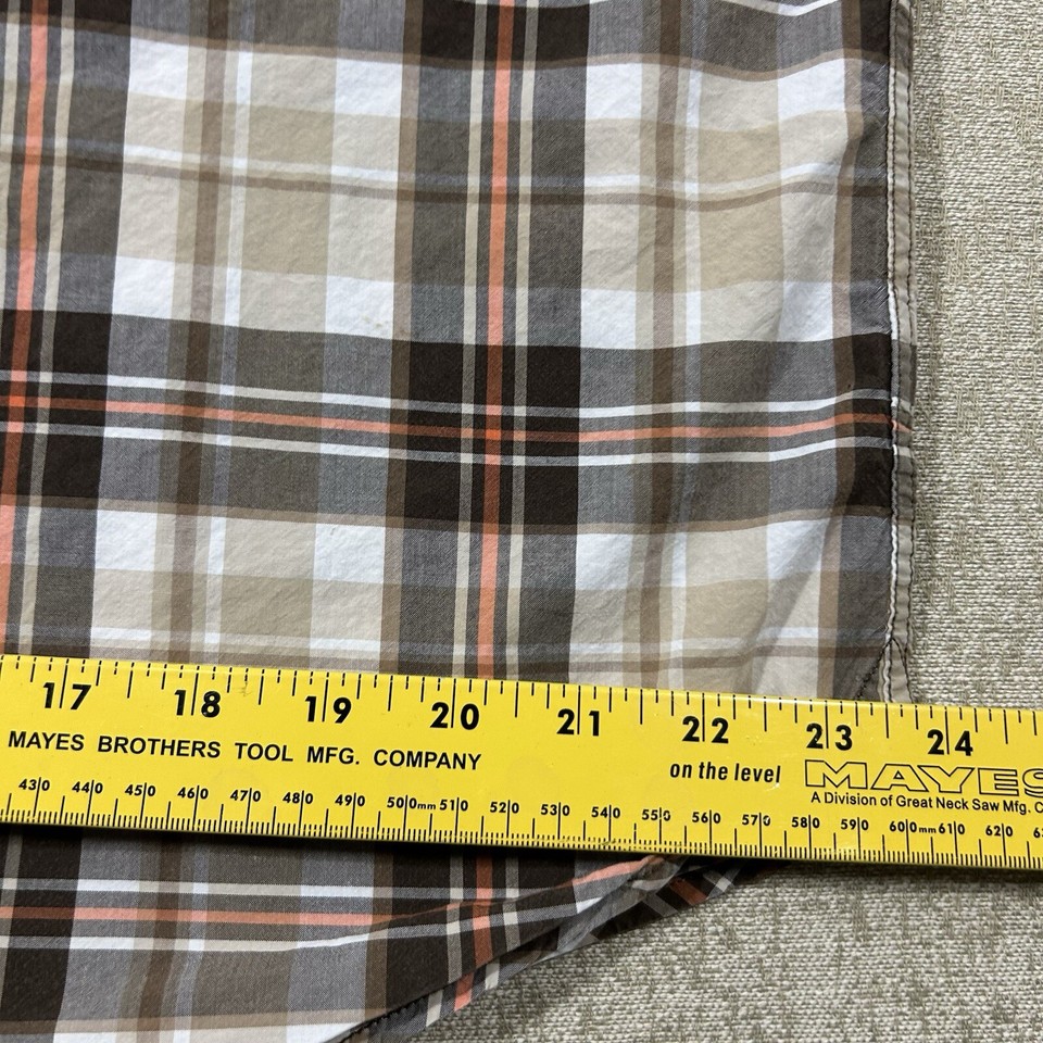 Old Navy Shirt Men XL Button Up Short Sleeve Pocket Cotton Brown Tan