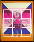 Estampe Yaacov AGAM (1928) de la suite David Ben Gurion non-signée c1970 55 cm