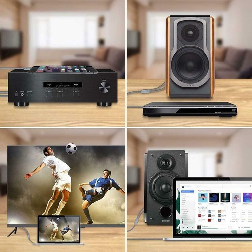 3FT 6FT 9FT 3.5mm Aux Male Jack to AV 2 RCA Stereo Audio Cable MP3 iPod Phone - Picture 5 of 7