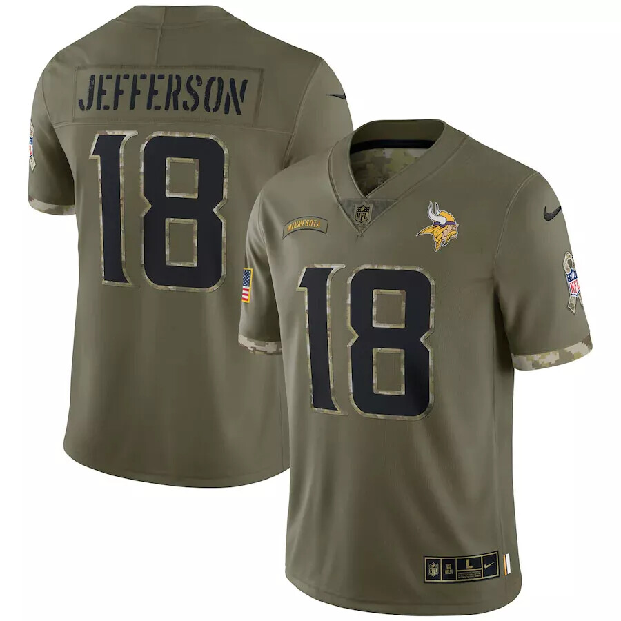 Justin Jefferson Minnesota Vikings Nike Salute To Service Limited