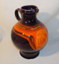 ++ Lila orange Hutschenreuther Vase / Krug  70er Jahre -  Renee Neue  Vintage ++