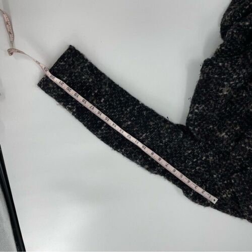 J. Jill 2 button Coat Alpaca Wool Boucle midi Jacket Boxy Eclectic Grandpa Black - Picture 12 of 14