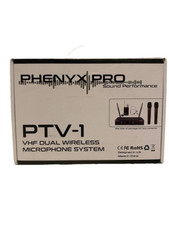 Phenyx Pro PTV-1 VHF Single Wireless Microphone System 1 Mic Open Box