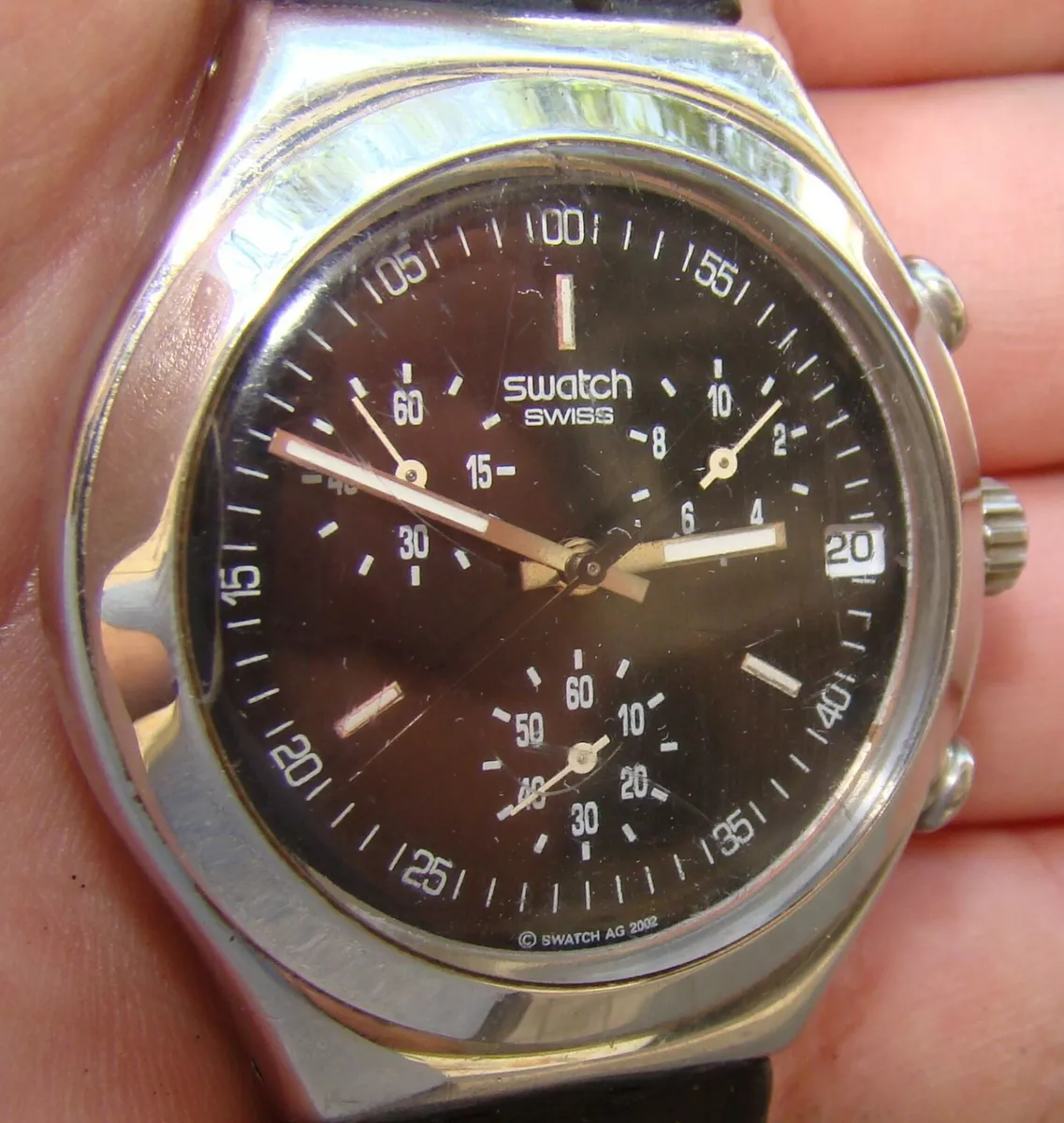 Swiss Made Mens SWATCH IRONY Four 4 Jewels AG 2002 Working