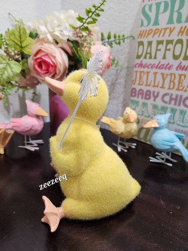 Ostern Frühling Ente hält Pusteblume Harz Figur Tischplatte Dekor 7,5" - Bild 3 von 7